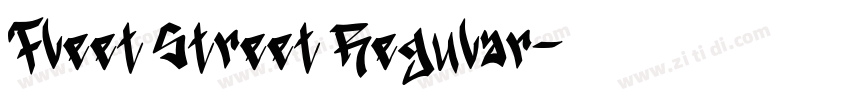 Fleet Street Regular字体转换